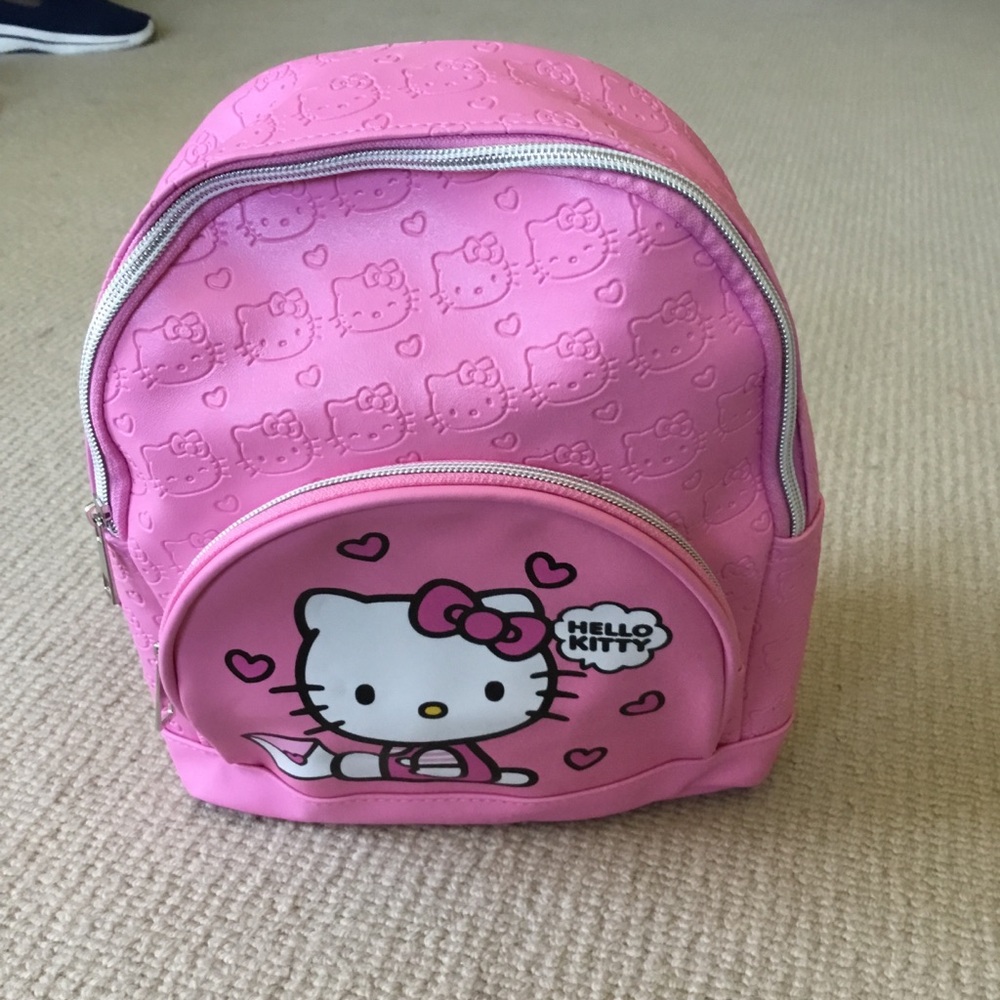 Hello Kitty Pink Kids Backpack with Front Character Pocket